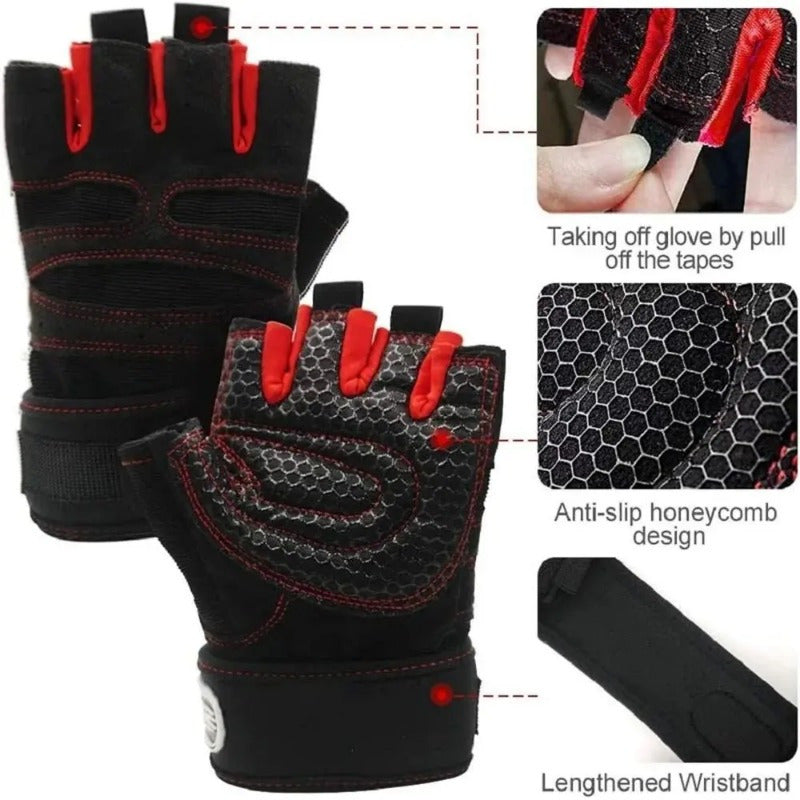 Half Finger Gym Gloves for Men & Women