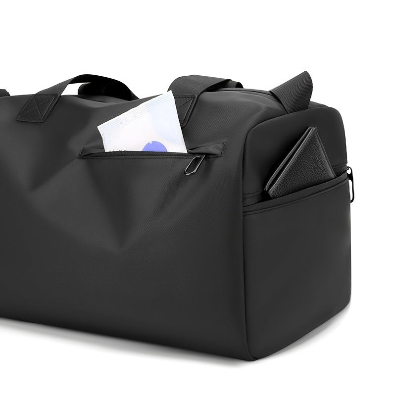 Waterproof Black Gym Bag With Shoe Compartment