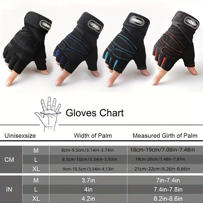 Half Finger Gym Gloves for Men & Women