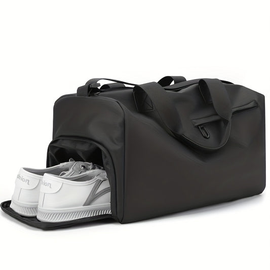 Waterproof Black Gym Bag With Shoe Compartment