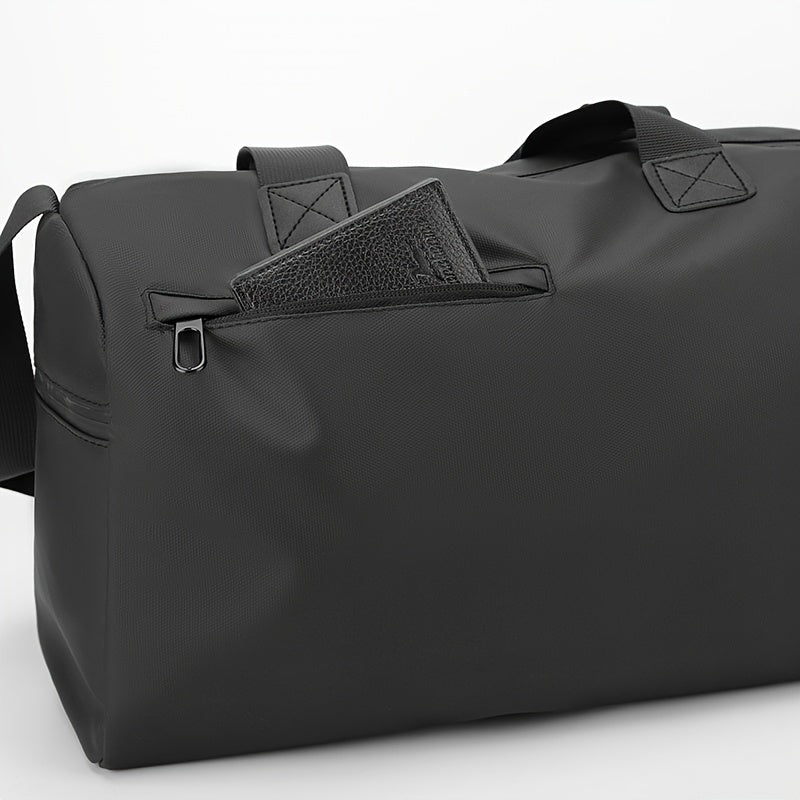 Waterproof Black Gym Bag With Shoe Compartment